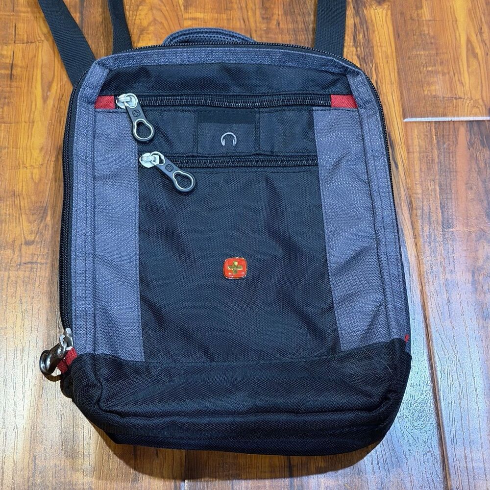 Swissgear Wenger SA1092 Black Gray Nylon Travel Organizer Crossbody Shoulder Bag